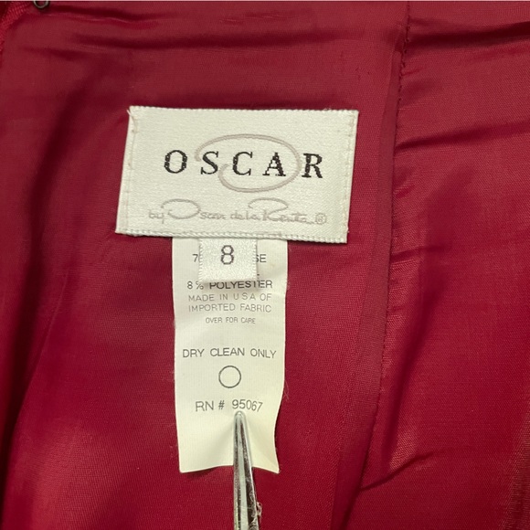 Vintage Oscar by Oscar De La Renta Y2K Tweed Red Pencil Skirt - Size 8 - Picture 10 of 13